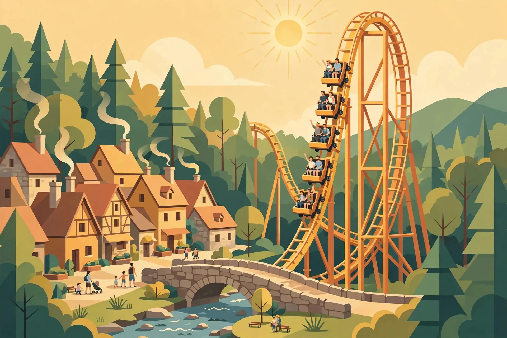 Busch Gardens Williamsburg illustration
