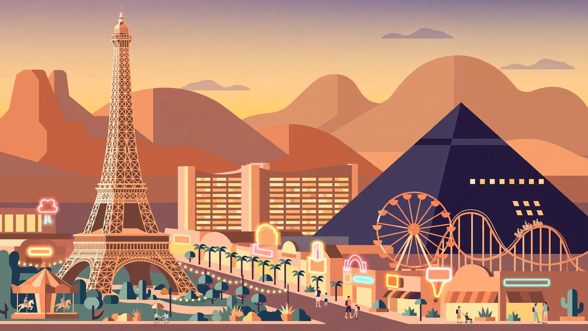 Las Vegas Strip illustration