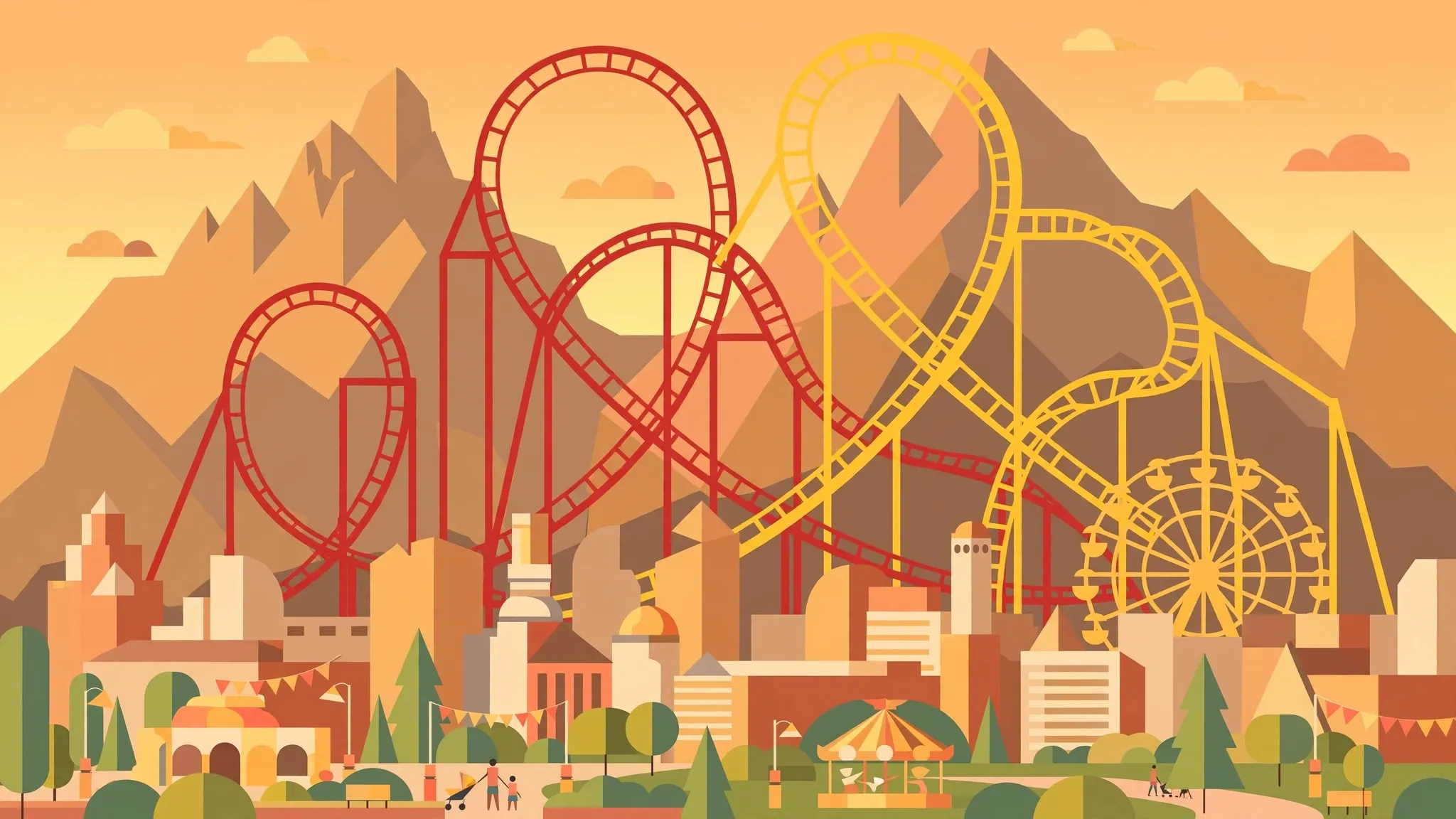 Six Flags Magic Mountain illustration