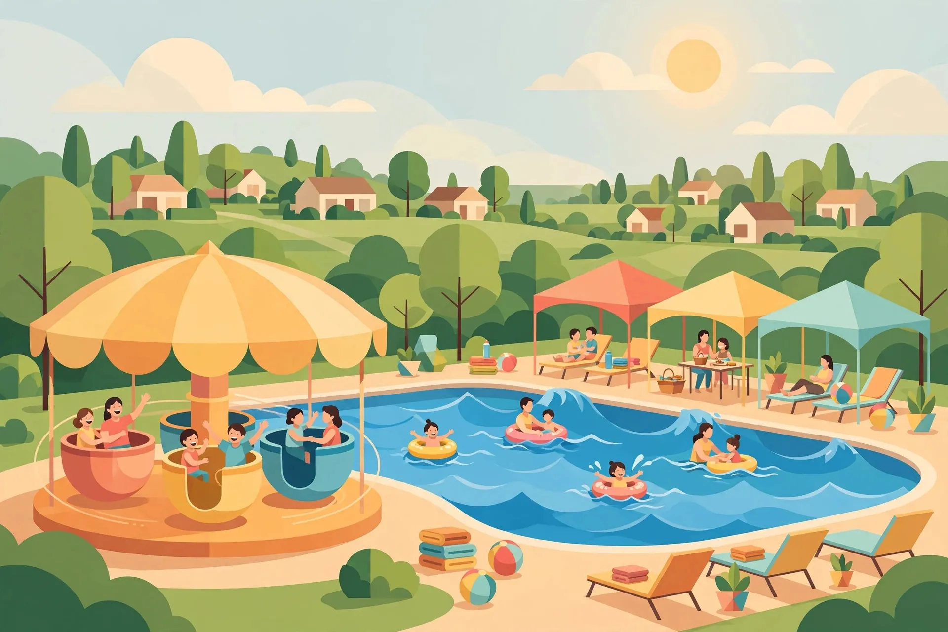 Sesame Place Philadelphia illustration