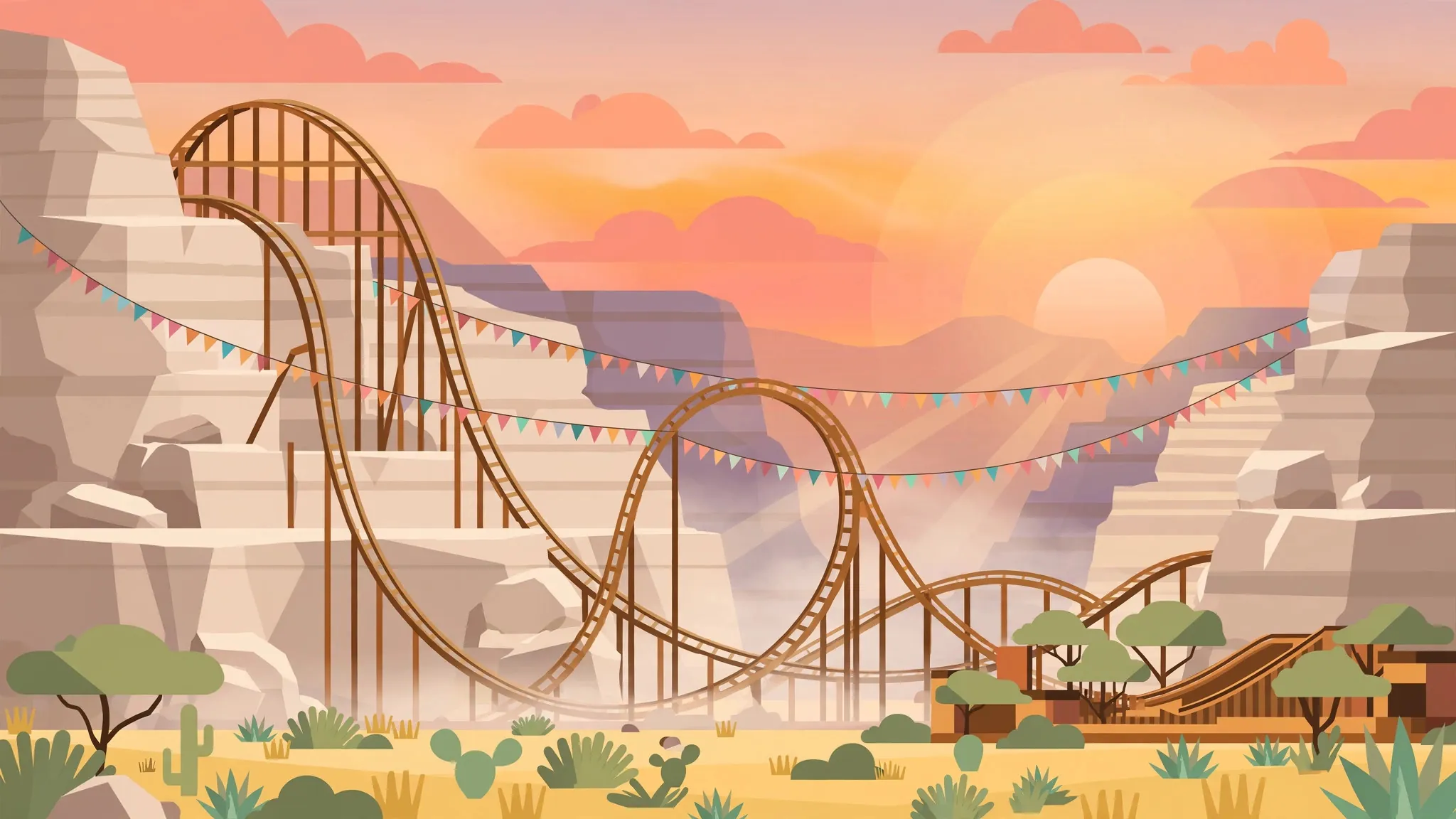 Six Flags Fiesta Texas illustration