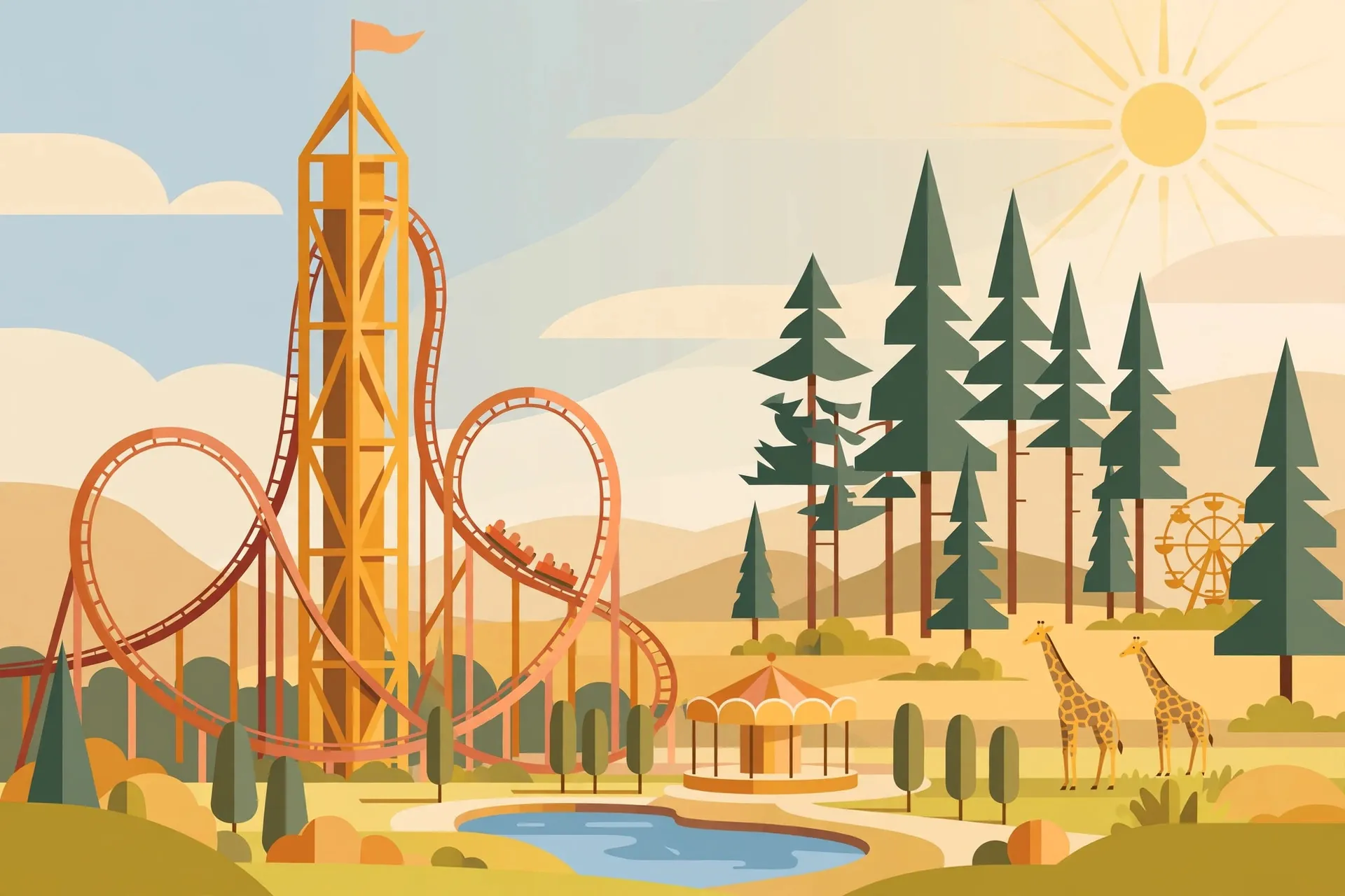 Six Flags Great Adventure illustration